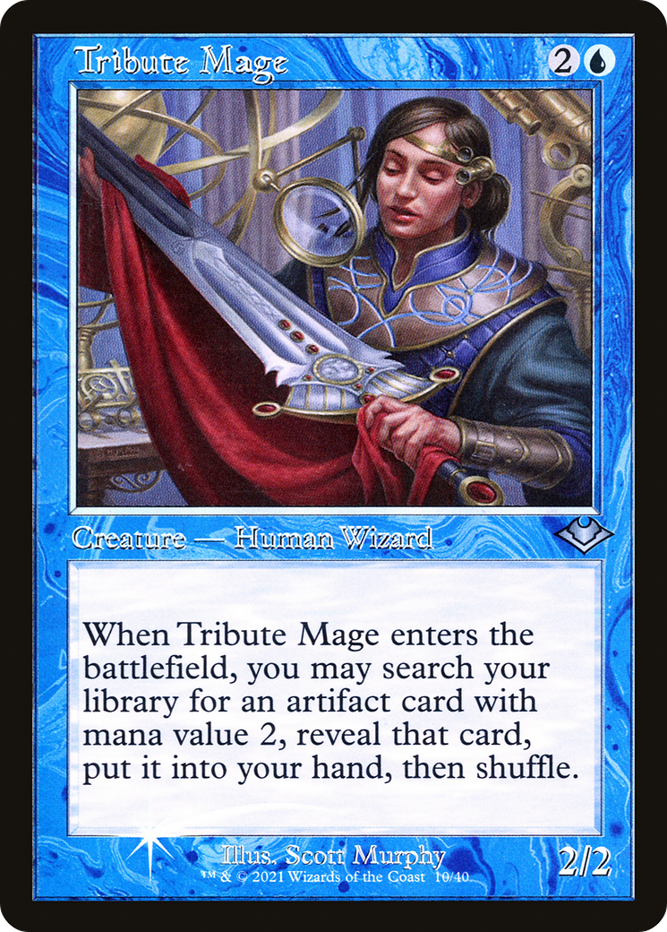 Image of Tribute Mage (Retro Frame) (MH1-010) - Modern Horizons 1 Timeshifts Foil