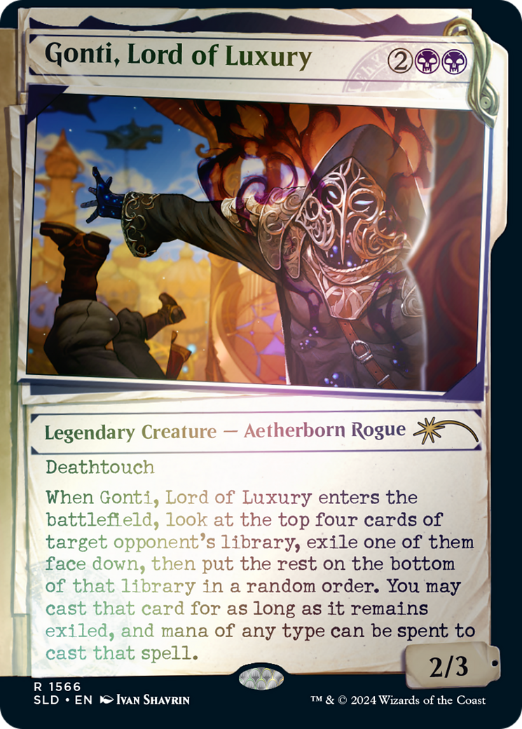 Image of Gonti, Lord of Luxury (Rainbow Foil) (SLD-1566★) - Secret Lair Drop: (Showcase) Foil
