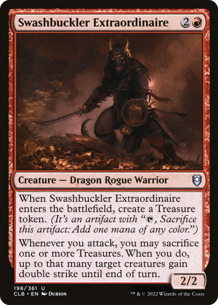 Image of Swashbuckler Extraordinaire (CLB-198) - Commander Legends: Battle for Baldur's Gate Foil