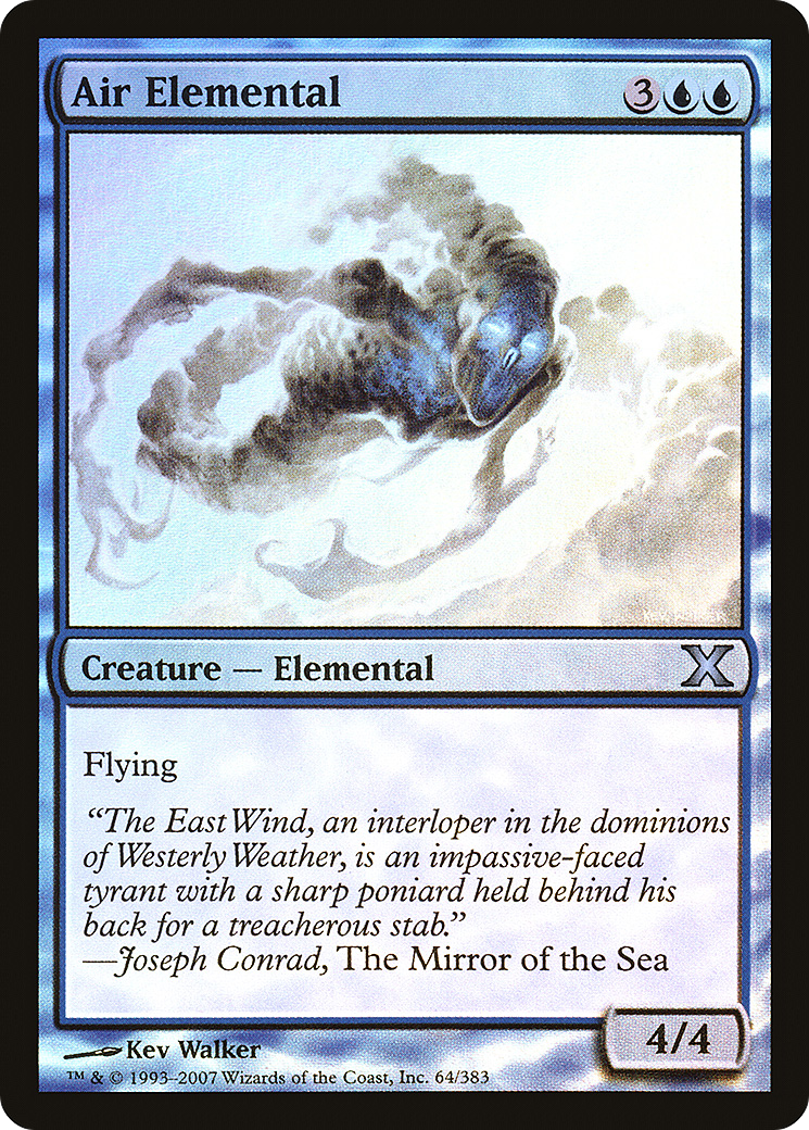 Image of Air Elemental (10E-64★) - Tenth Edition Foil