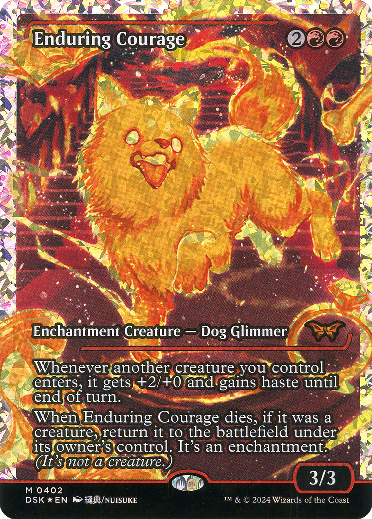 Image of Enduring Courage (Showcase) (Fracture Foil) (DSK-402) - Duskmourn: House of Horror: (Showcase) Foil