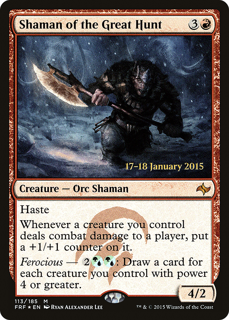 Image of Shaman of the Great Hunt (PRE-113S) - Fate Reforged Promos Foil