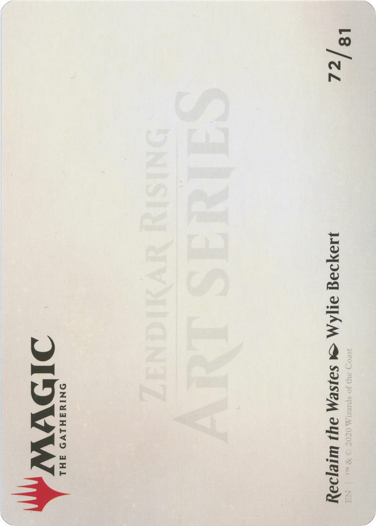 Image of Reclaim the Wastes // Reclaim the Wastes (AZNR-072) - Zendikar Rising Art Series (Borderless)
