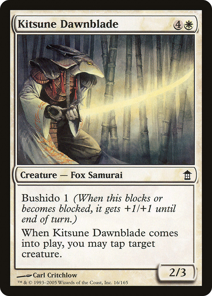 Image of Kitsune Dawnblade (SOK-016) - Saviors of Kamigawa Foil