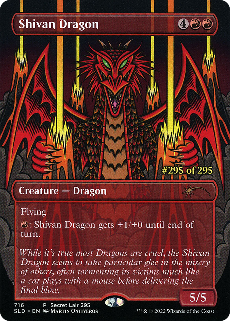 Image of Shivan Dragon (Serial Numbered) (SLD-716) - Secret Lair Drop (Borderless)