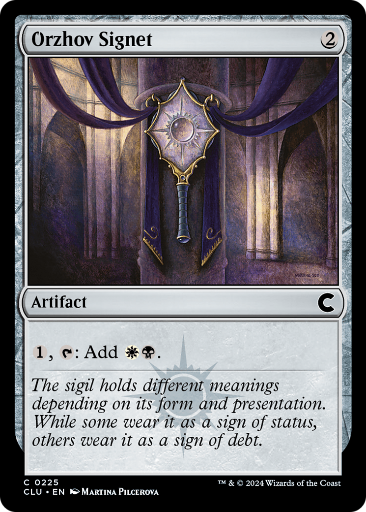 Image of Orzhov Signet (CLU-225) - Ravnica: Clue Edition