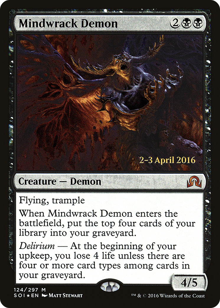 Image of Mindwrack Demon (PRE-124) - Shadows over Innistrad Promos Foil