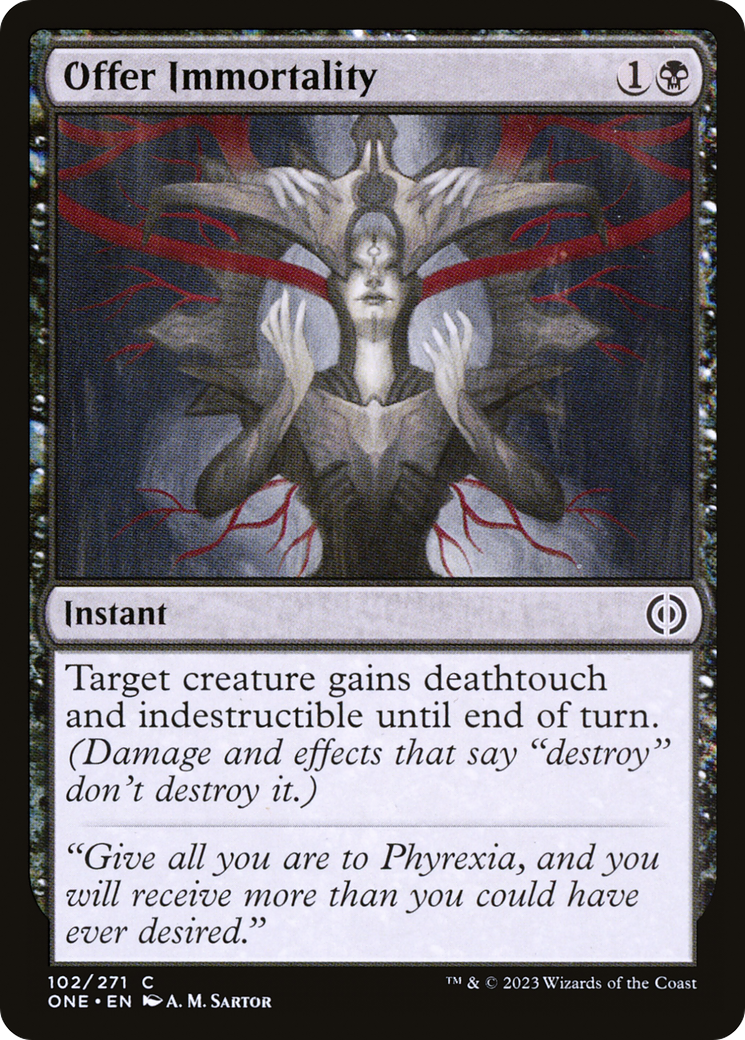 Image of Offer Immortality (ONE-102) - Phyrexia: All Will Be One Foil