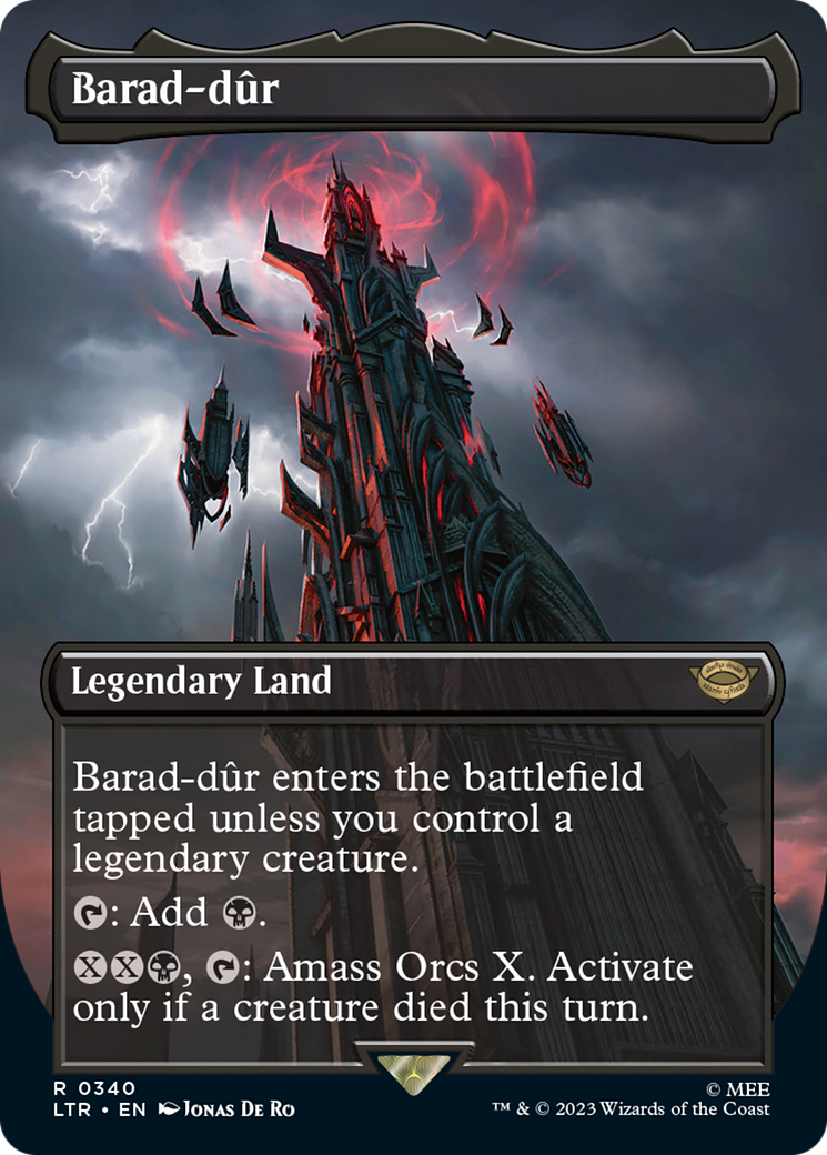 Image of Barad-dur (0340) (Borderless) (LTR-340) - The Lord of the Rings: Tales of Middle-earth (Borderless) Foil