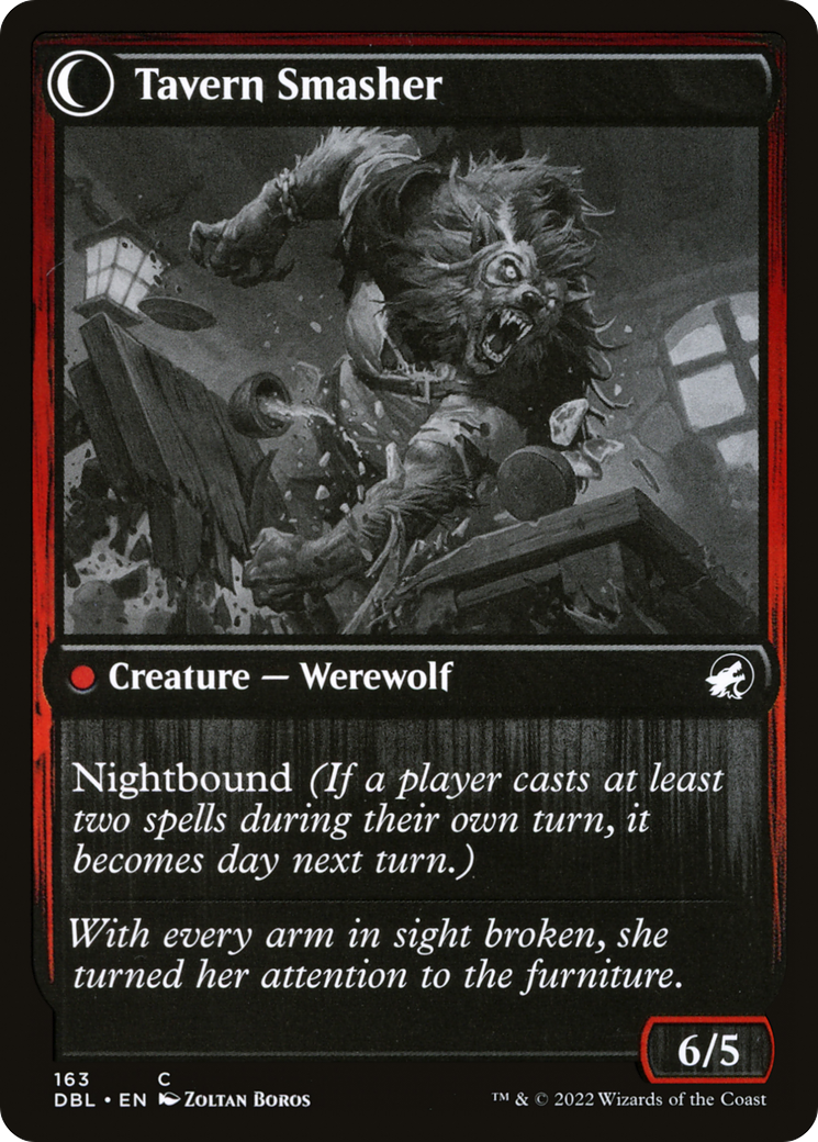 Image of Tavern Ruffian (DBL-163) - Innistrad: Double Feature: (Double Faced Transform)