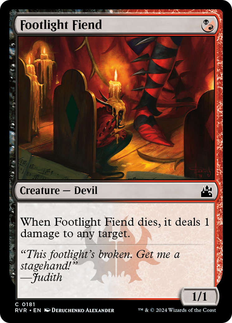 Image of Footlight Fiend (RVR-181) - Ravnica Remastered Foil