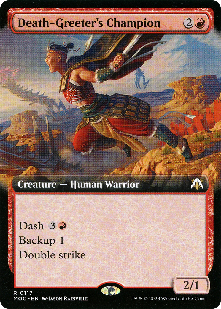 Image of Death-Greeter's Champion (Extended Art) (MOC-117) - March of the Machine Commander: (Extended Art) Foil