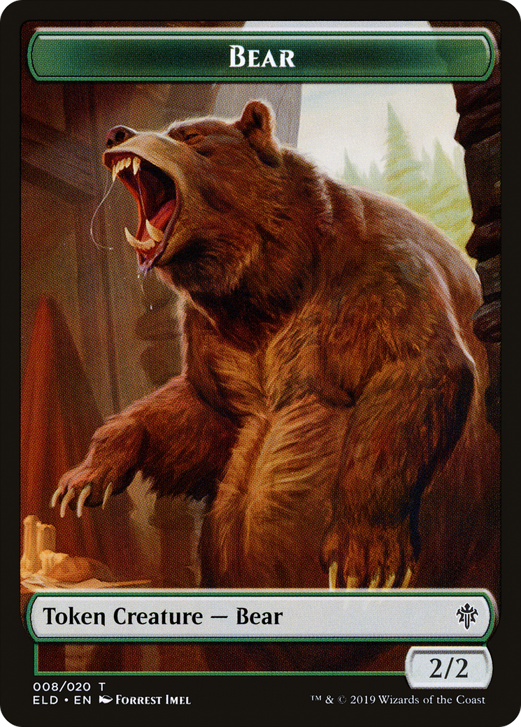 Image of Bear (TELD-008) - Throne of Eldraine Tokens Foil