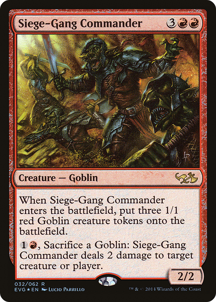 Image of Siege-Gang Commander (DD3-) - Duel Decks Anthology: Elves vs. Goblins Foil