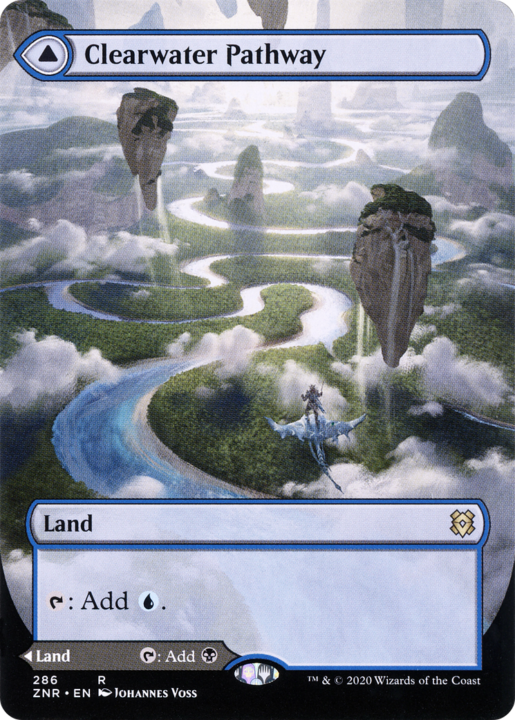 Image of Clearwater Pathway (Borderless) (ZNR-286) - Zendikar Rising: (Showcase) (Borderless) Foil