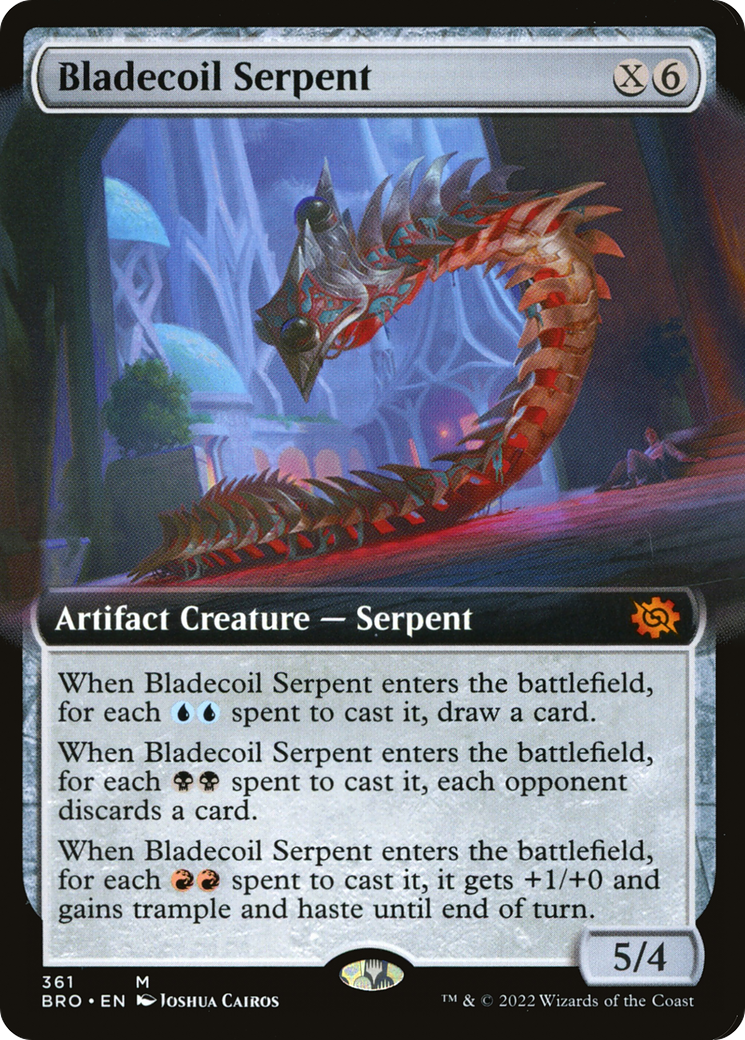 Image of Bladecoil Serpent (Extended Art) (BRO-361) - The Brothers' War: (Extended Art) Foil