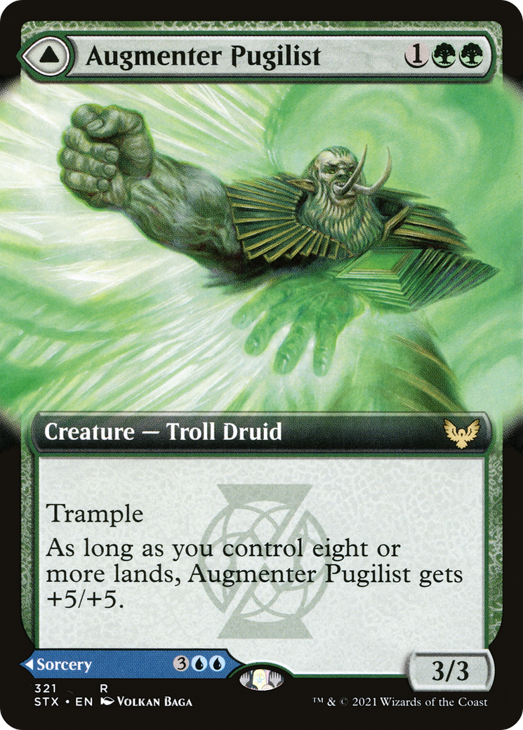 Image of Augmenter Pugilist // Echoing Equation (STX-321) - Strixhaven: School of Mages: (Extended Art)
