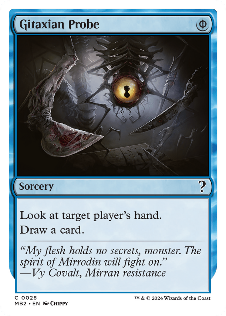 Image of Gitaxian Probe (White Border) (MB2-028) - Mystery Booster 2