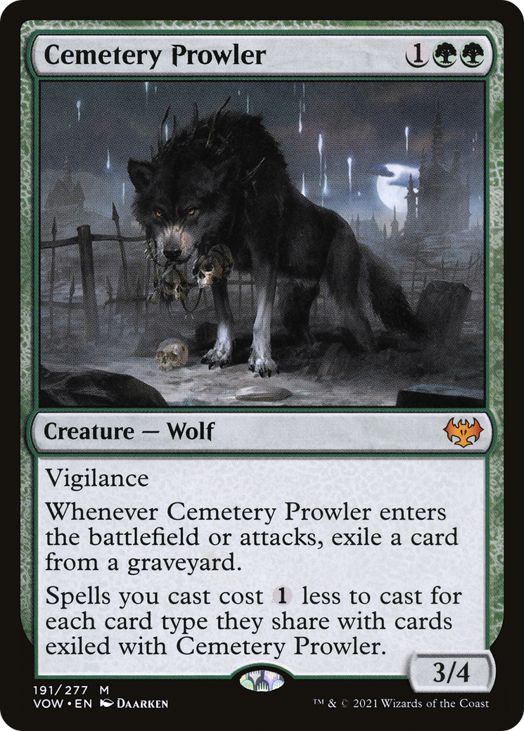 Image of Cemetery Prowler (VOW-191) - Innistrad: Crimson Vow Foil