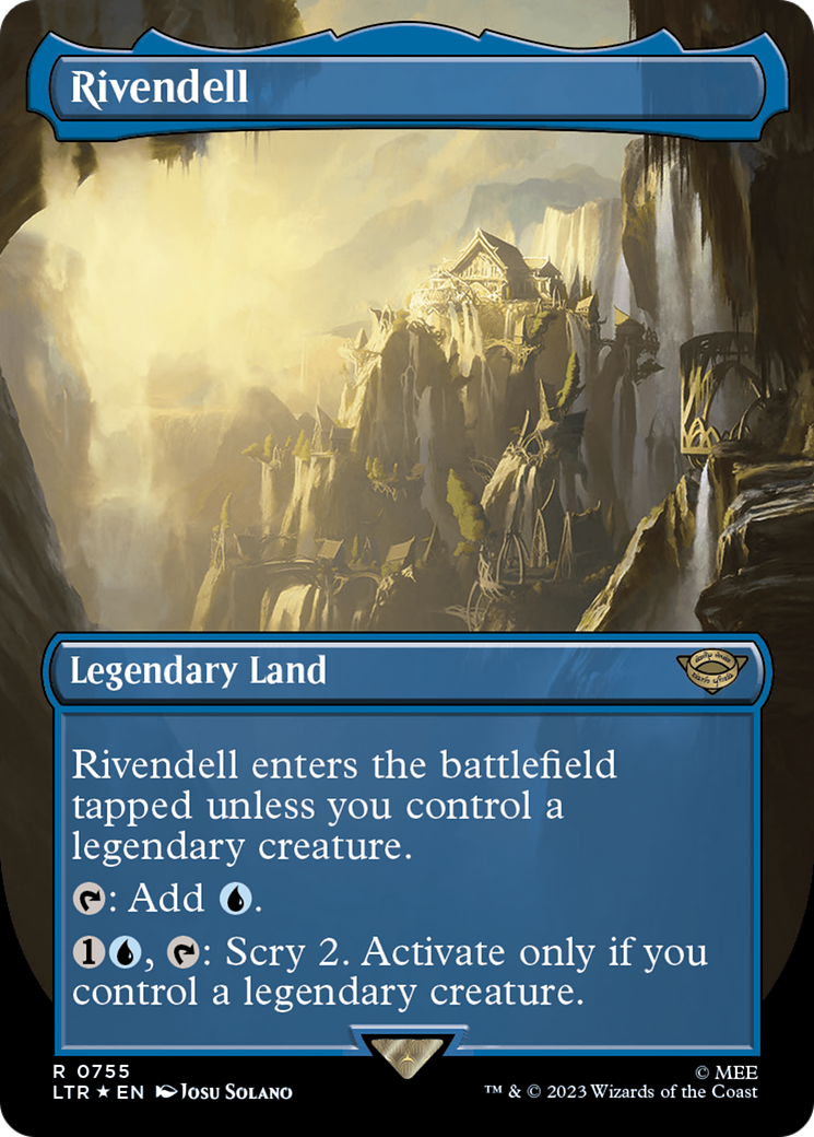 Image of Rivendell (Borderless) (Surge Foil) (LTR-755) - The Lord of the Rings: Tales of Middle-earth (Borderless) Foil