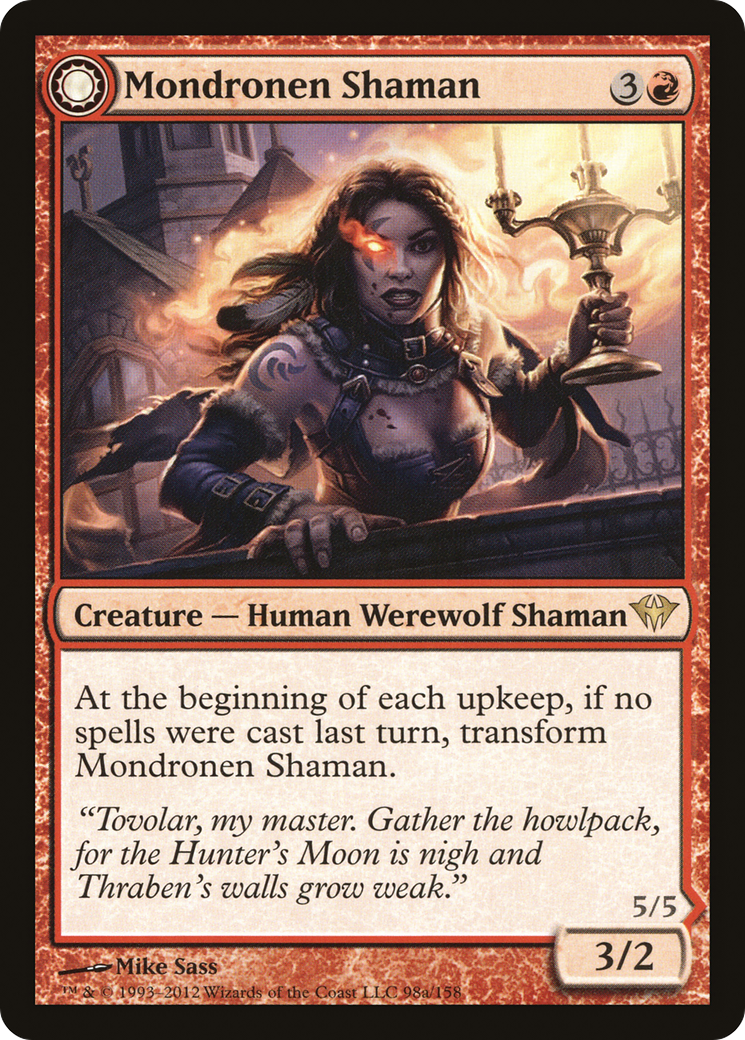 Image of Mondronen Shaman (DKA-098) - Dark Ascension: (Double Faced Transform) Foil