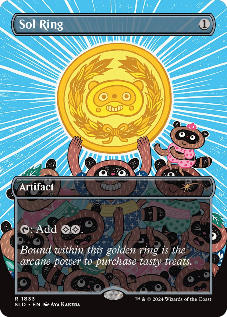 Image of Sol Ring (1833) (Rainbow Foil) (SLD-1833) - Secret Lair Drop (Borderless) Foil
