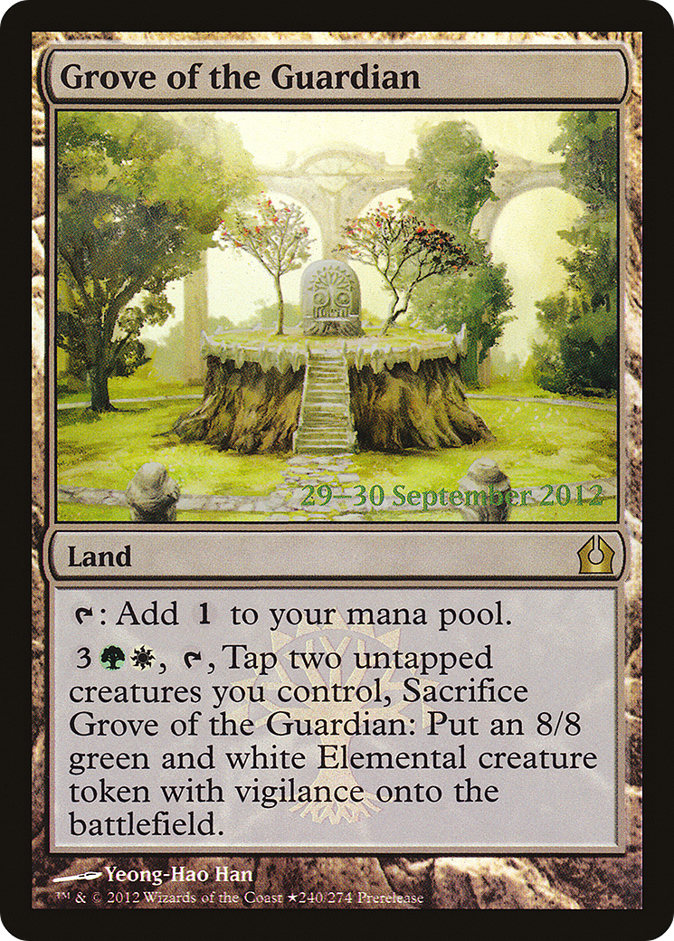 Image of Grove of the Guardian (PRE-240) - Return to Ravnica Promos Foil