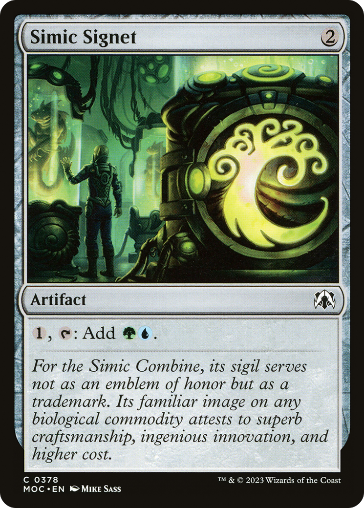 Image of Simic Signet (MOC-378) - March of the Machine Commander