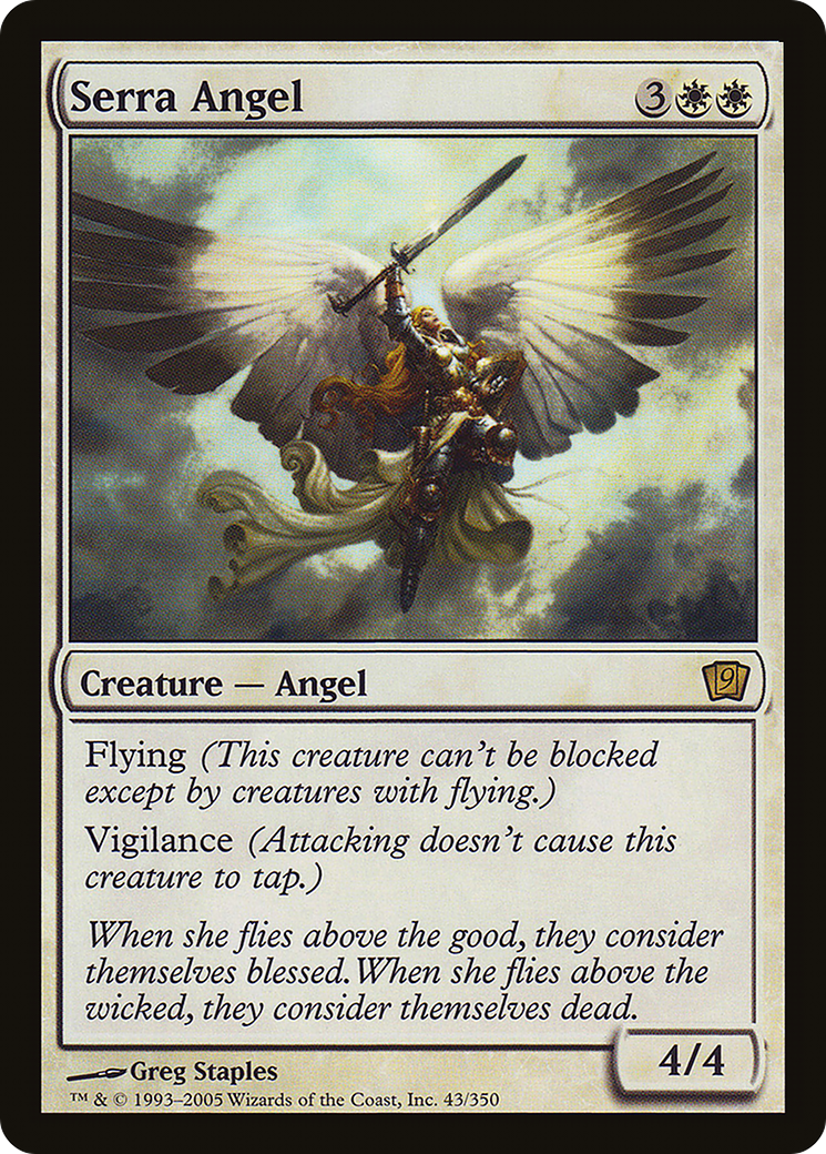 Image of Serra Angel (9ED-43★) - 9th Edition