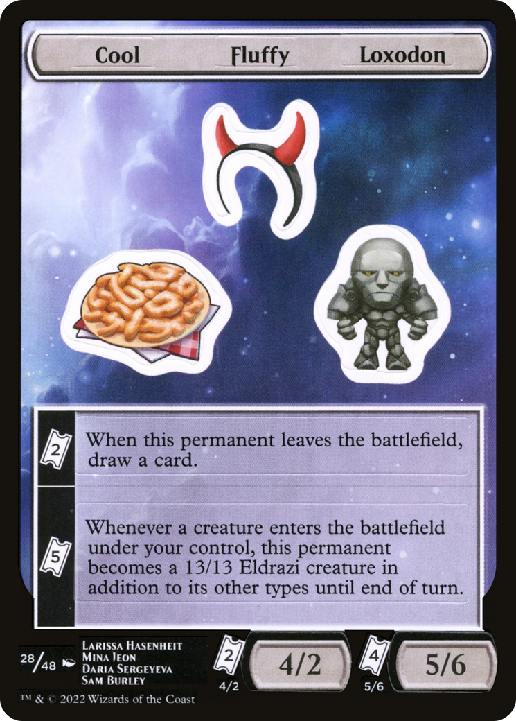 Image of Cool Fluffy Loxodon (UNF-028) - Unfinity Sticker Sheets Foil