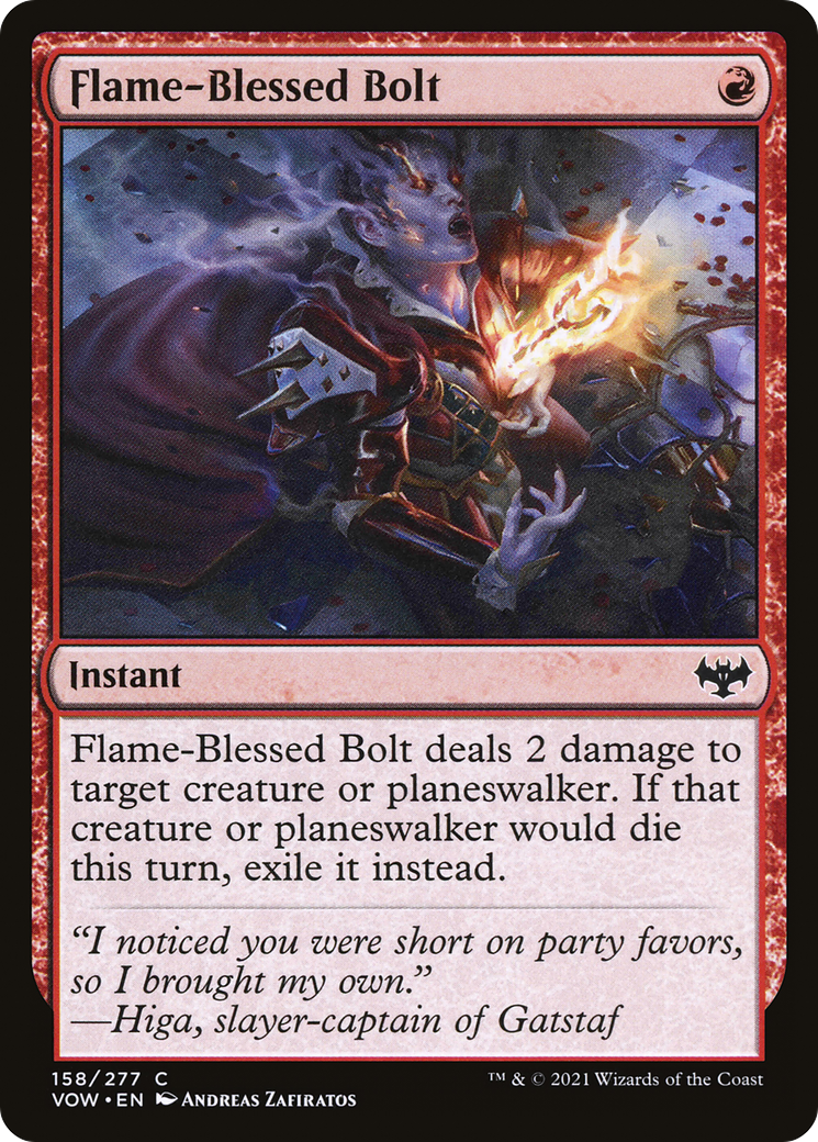 Image of Flame-Blessed Bolt (VOW-158) - Innistrad: Crimson Vow