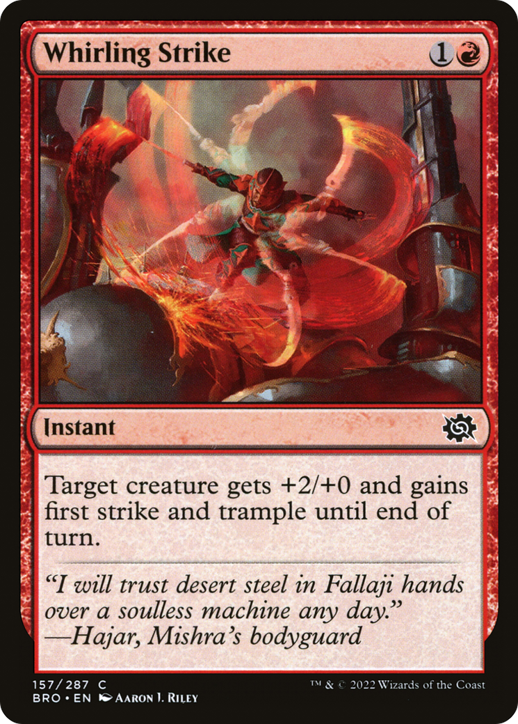 Image of Whirling Strike (BRO-157) - The Brothers' War Foil