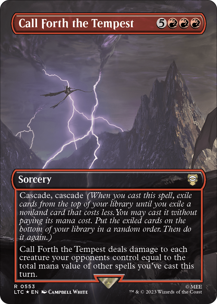 Image of Call Forth the Tempest (Borderless) (Surge Foil) (LTC-553) - Tales of Middle-earth Commander (Borderless) Foil