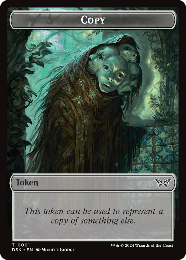 Image of Copy Token (DSK-001) - Duskmourn: House of Horror Tokens