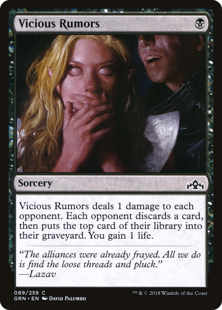 Image of Vicious Rumors (GRN-089) - Guilds of Ravnica Foil