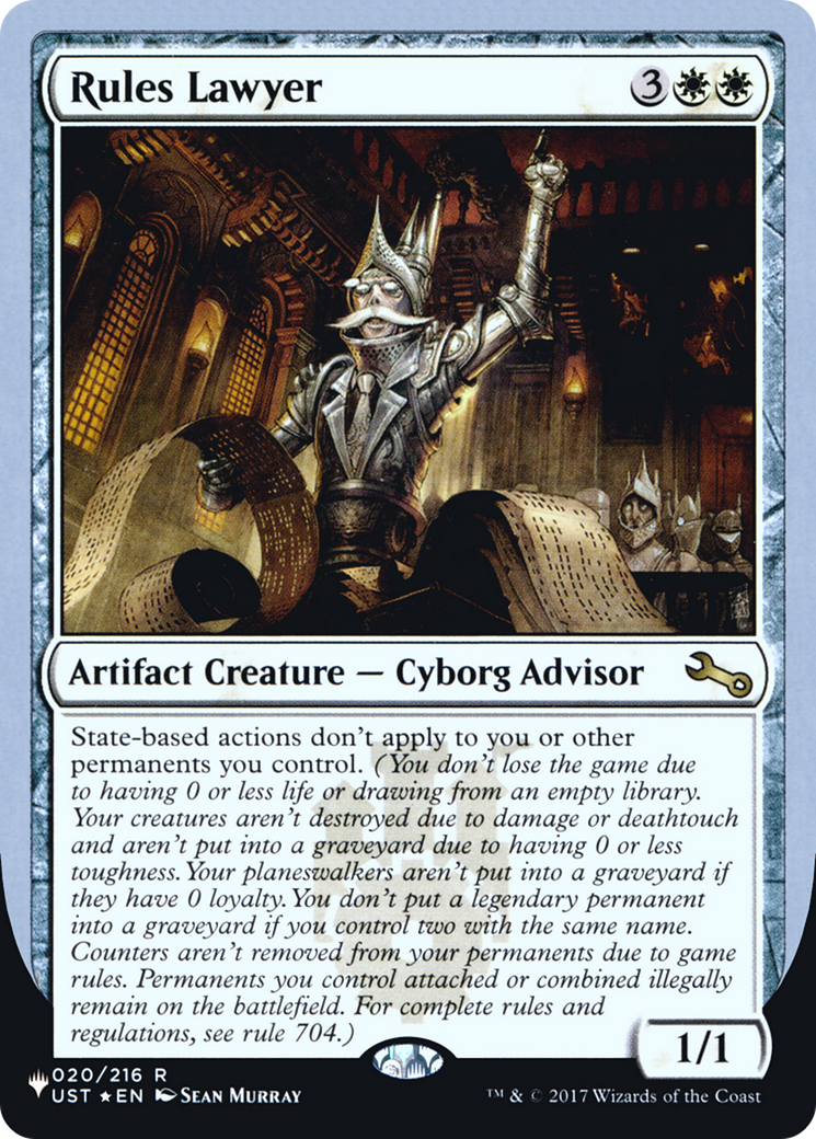 Image of Rules Lawyer (LIST-020/216) - The List (Unfinity Foil Edition) Foil
