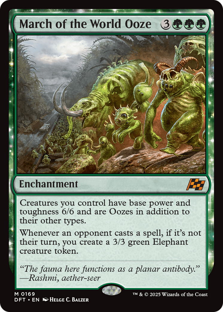 Image of March of the World Ooze (DFT-169) - Aetherdrift: (enchantment) Foil