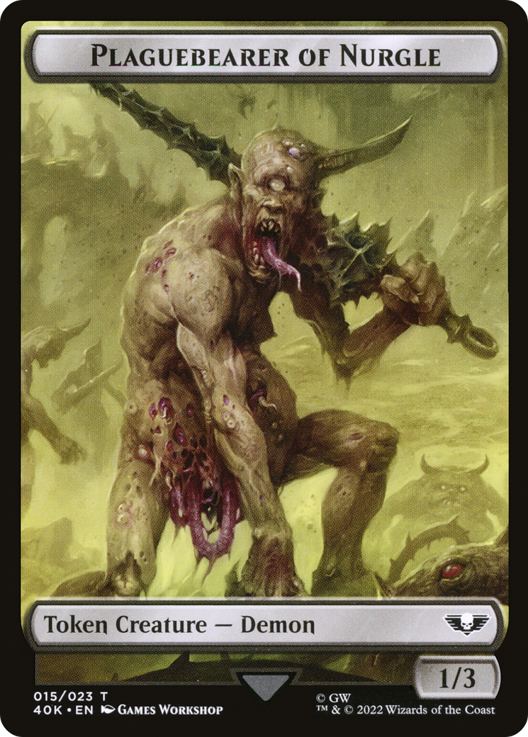 Image of Plaguebearer of Nurgle (T40K-015) - Warhammer 40,000 Tokens