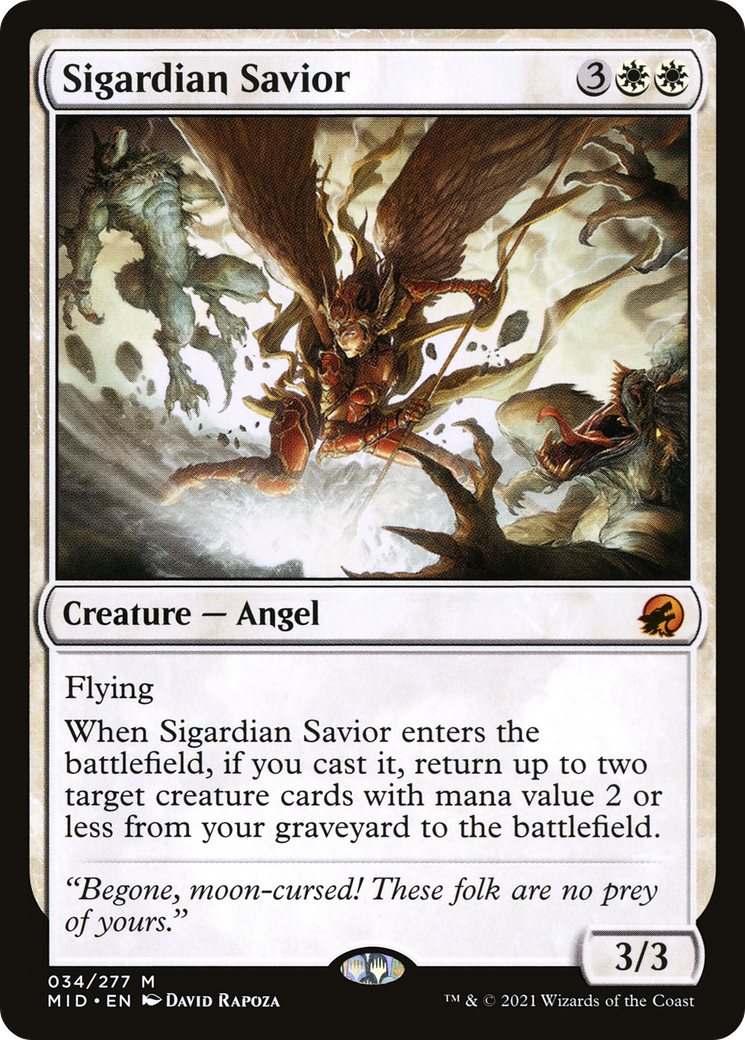 Image of Sigardian Savior (MID-034) - Innistrad: Midnight Hunt Foil