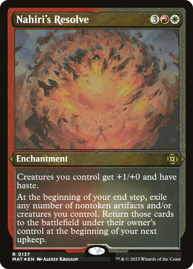 Image of Nahiri's Resolve (MAT-137) - March of the Machine: The Aftermath Etched Foil