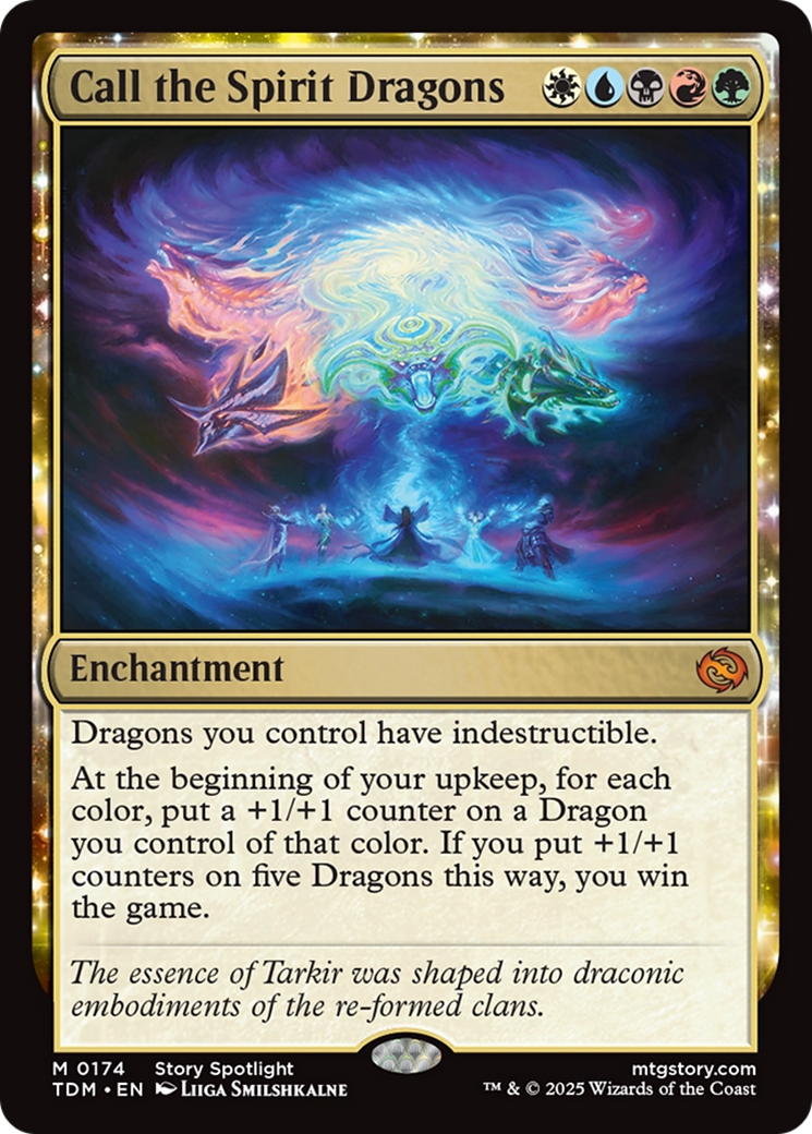 Image of Call the Spirit Dragons (TDM-174) - Tarkir: Dragonstorm: (enchantment)