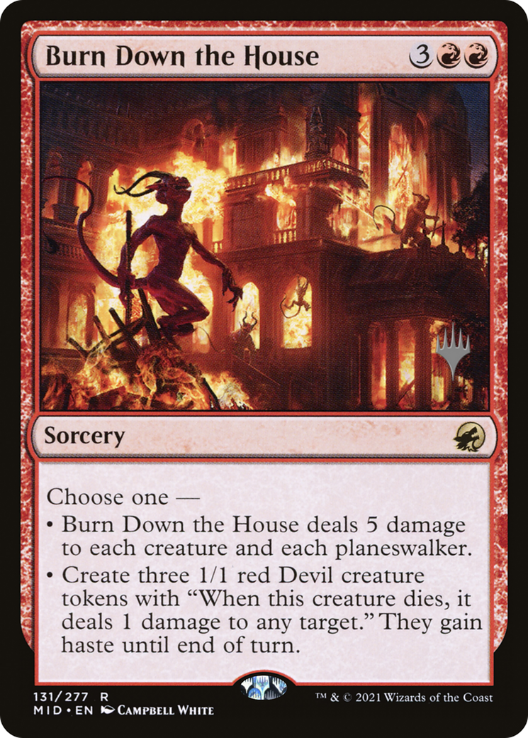 Image of Burn Down the House (PPMID-131) - Innistrad: Midnight Hunt Promos Foil