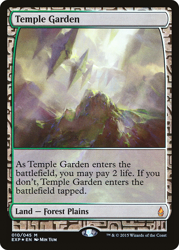 Image of Temple Garden (EXP-010) - Zendikar Expeditions Foil