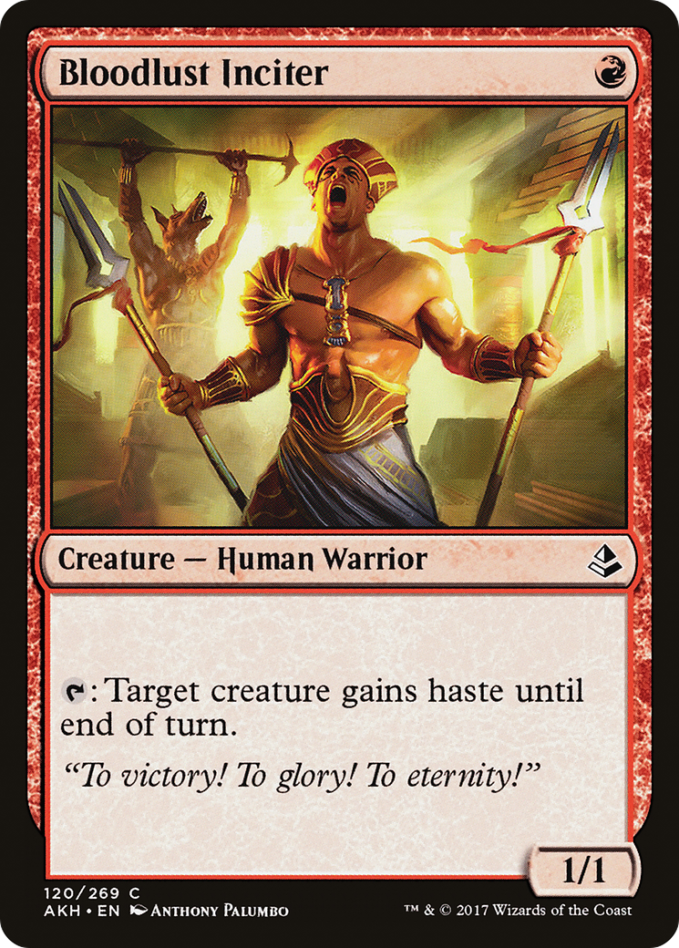 Image of Bloodlust Inciter (AKH-120) - Amonkhet Foil