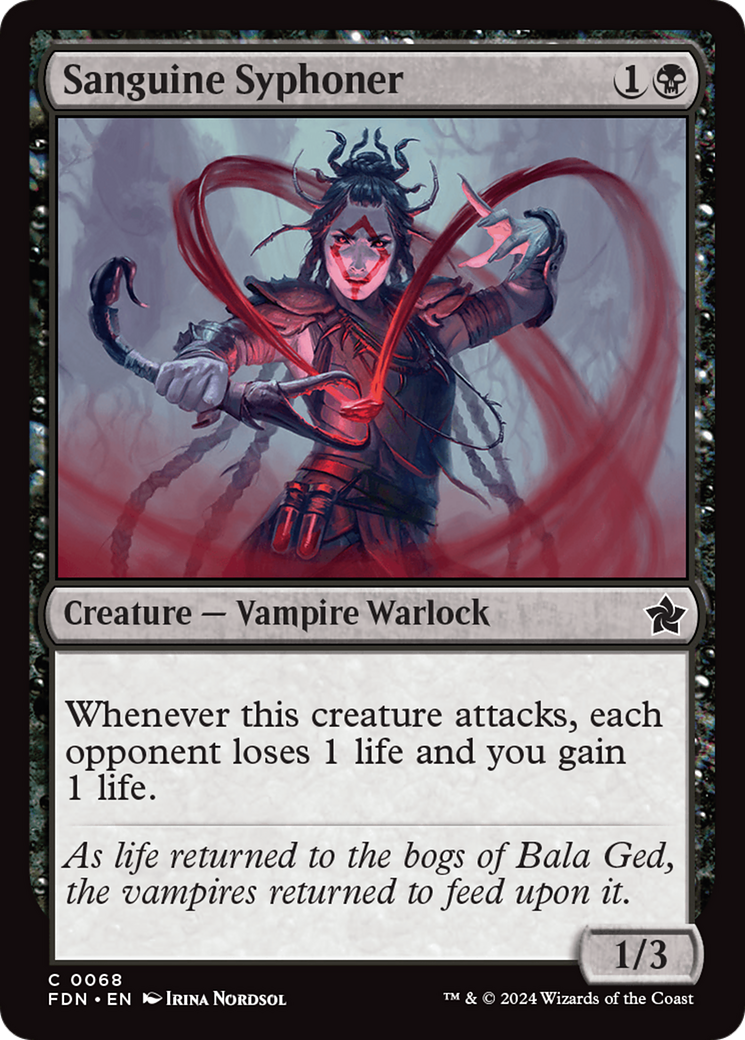 Image of Sanguine Syphoner (FDN-068) - Foundations Foil