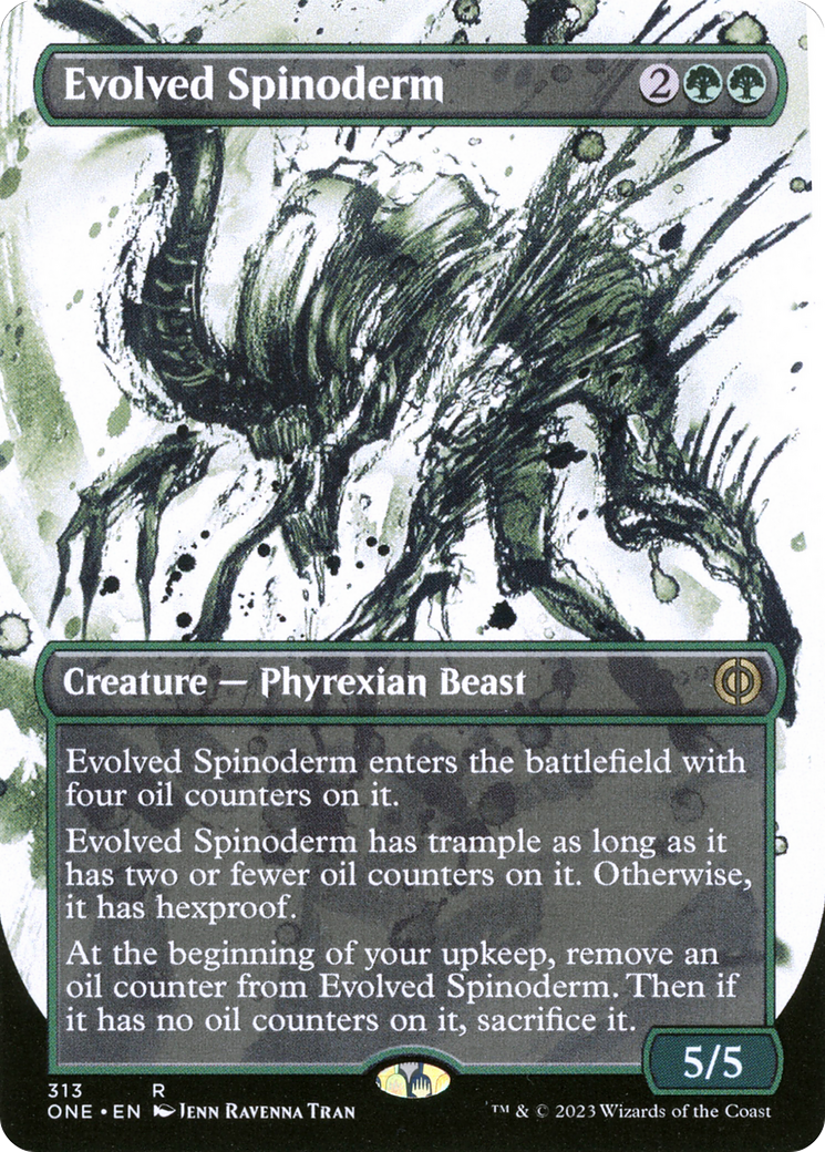 Image of Evolved Spinoderm (Showcase) (ONE-313) - Phyrexia: All Will Be One: (Showcase) (Borderless) Foil