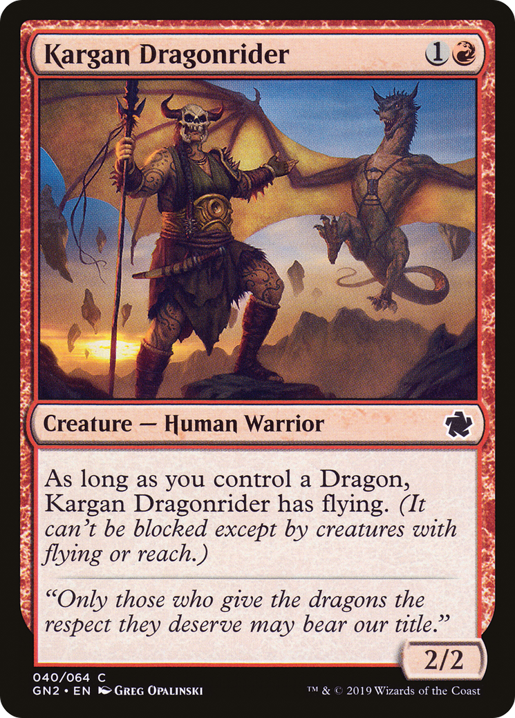 Image of Kargan Dragonrider (GN2-040) - Game Night 2019