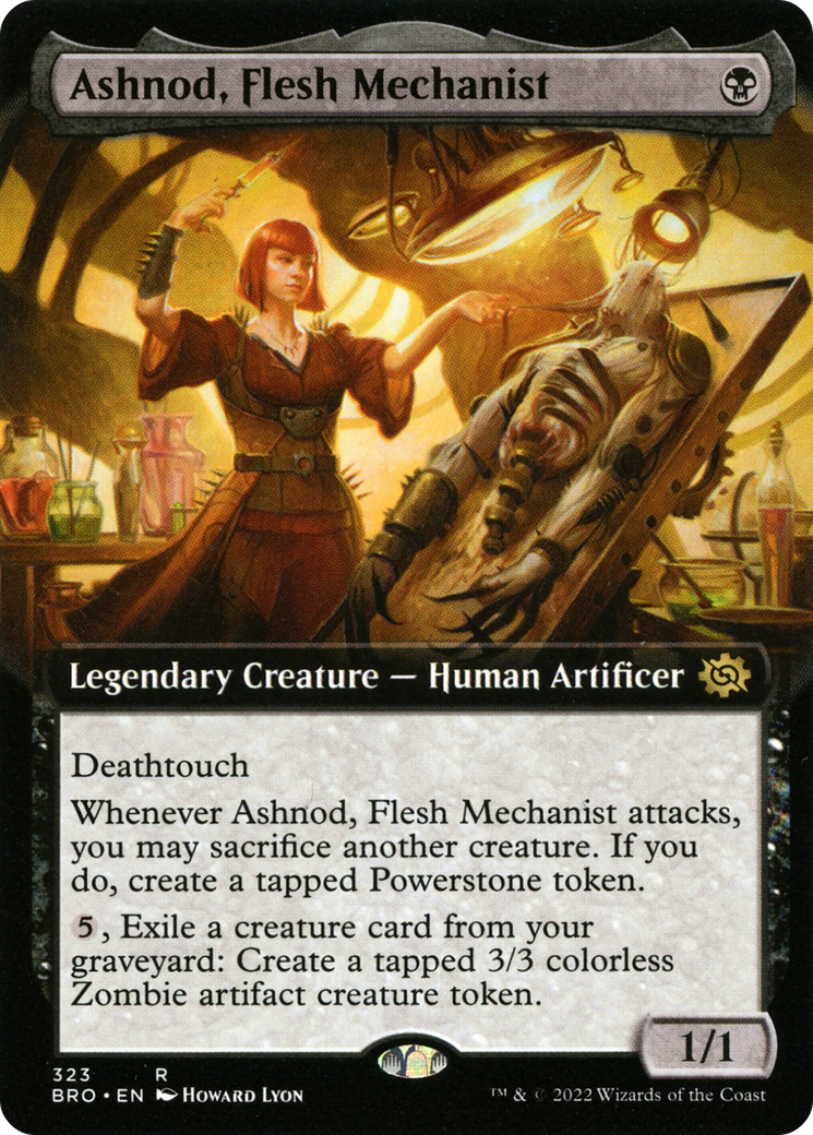 Image of Ashnod, Flesh Mechanist (Extended Art) (BRO-323) - The Brothers' War: (Extended Art) Foil