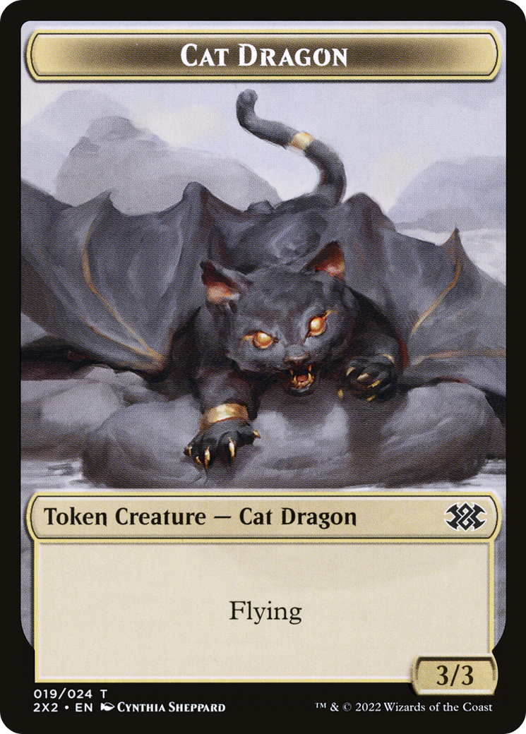 Image of Cat Dragon (T2X2-019) - Double Masters 2022 Tokens Foil