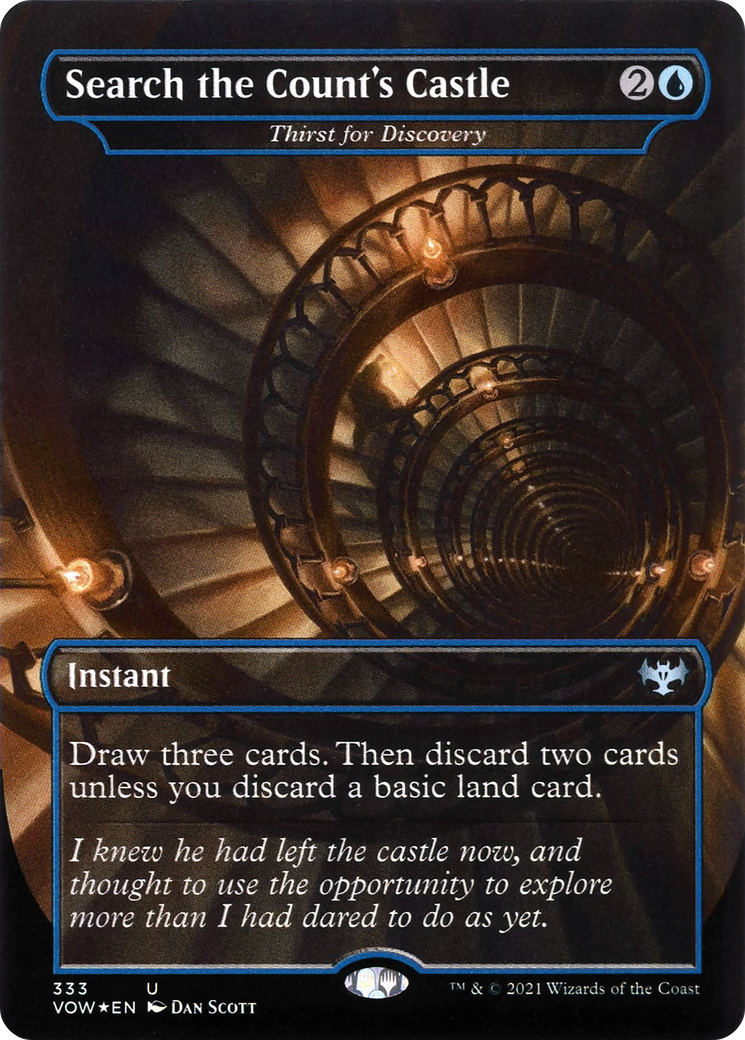 Image of Search the Count's Castle - Thirst for Discovery (VOW-333) - Innistrad: Crimson Vow / Search the Count's Castle (Borderless)